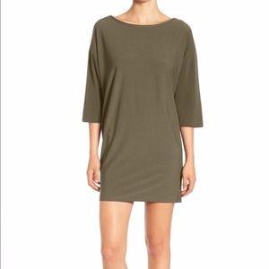 Leith Shift Dress in Olive from Nordstrom